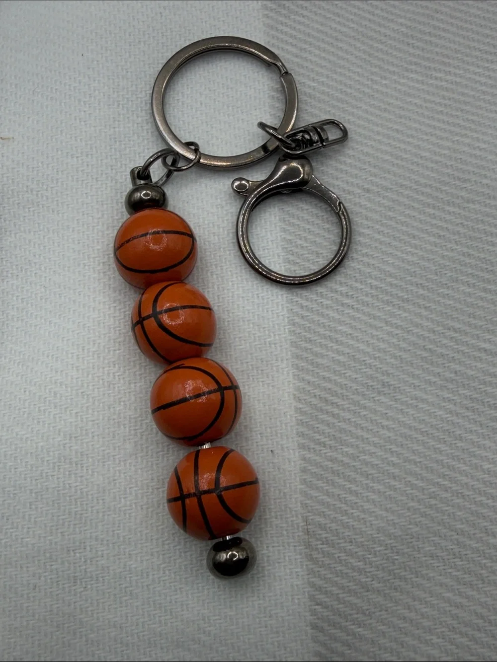Basketball Bead Keychain